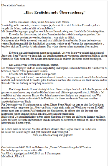 Text Eine ernüchternde Überraschung 2