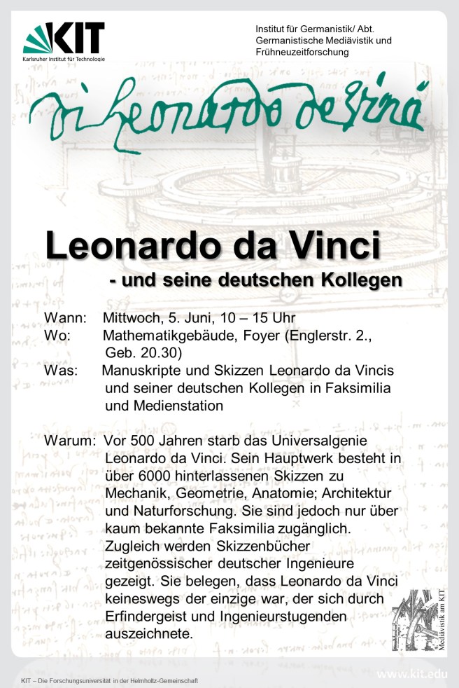 Bild Flyer zum Leonardo-Tag am KIT